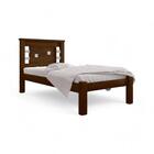 Cama Solteiro Com Cabeceira Flex Laribella Malbec E Off White