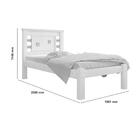 Cama Solteiro Com Cabeceira Flex Laribella Malbec E Off White