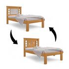 Cama Solteiro Com Cabeceira Flex Laribella Naturalle E Off Wh