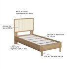 Cama Solteiro Com Cabeceira Telada E Pé Madeira Maciça 102cm