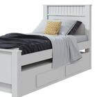 Cama Solteiro Com Cama Auxiliar E 2 Gavetas Athenas Branco