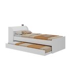 Cama Solteiro Com Cama Auxiliar Lumina Espresso Móveis Branco