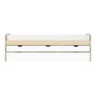 Cama Solteiro Com Cama Auxiliar Ulli Natural E Branca