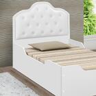 Cama Solteiro Com Capitonê Dany Branco