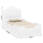 Cama Solteiro Com Capitonê Dany Branco