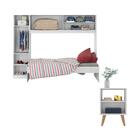 Cama Solteiro Com Colchão / Guarda-roupas 3 Portas E Mesa De