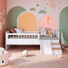 Cama Solteiro Com Colchão Castor Escorregador E Escadinha Inf