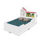 Cama Solteiro Com Colchão Lilly Com Casinha Desenho Animado 5