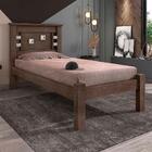 Cama Solteiro Com Detalhes Na Cabeceira Chocolate Lavínia Fra