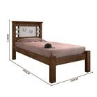 Cama Solteiro Com Detalhes Na Cabeceira Malbec Off White Laví