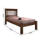 Cama Solteiro Com Detalhes Na Cabeceira Malbec Off White Laví