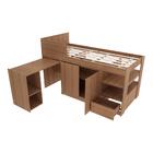 Cama Solteiro Com Escrivaninha Para Colchão 88 X 188 Cm Multi