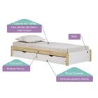 Cama Solteiro Com Gavetas Darwin - Casatema