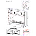 Cama Solteiro Com Guarda-roupas E Mesa Cabeceira Retrô Multim