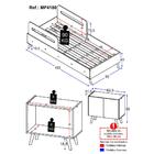 Cama Solteiro Com Mesa Cabeceira 2 Portas Retrô Multimóveis M