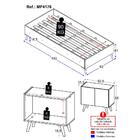 Cama Solteiro Com Mesa De Cabeceira 2 Portas Retrô Multimóvei