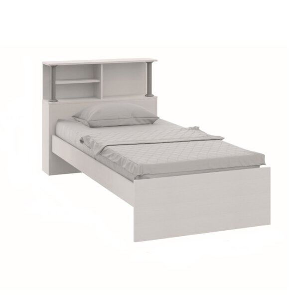 Cama Solteiro Com Nicho E Prateleira 7150a Móveis Castro