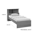 Cama Solteiro Com Nicho E Prateleira 7150a Móveis Castro