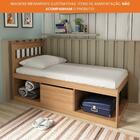 Cama Solteiro Com Nichos E Baú Cm8037 Amêndoa/branco Tecnomob