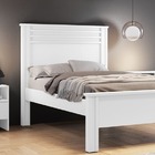 Cama Solteiro Com Painel Ripado - Rivera-branco - Móveis Novo