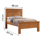 Cama Solteiro Com Painel Ripado Rivera Clic Móveis