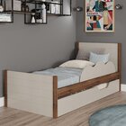 Cama Solteiro Com Proteção E Cama Auxiliar Flex Elza  Off Whi
