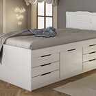 Cama Solteiro Comoda Florenca Branca Com Colchao Gazin D33 88