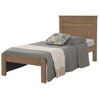 Cama Solteiro Dallas Ii Carvalho Com Colchão