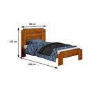 Cama Solteiro Dallas Sallêto Nogal