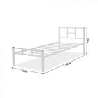 Cama Solteiro De Aço / Ferro Com Estrado De Aço / Ferro Cor:b