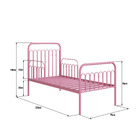 Cama Solteiro De Ferro Nina Rosa Bebê