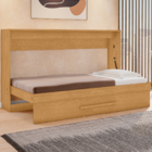 Cama Solteiro De Parede Com Colchão Maracaju Naturalle