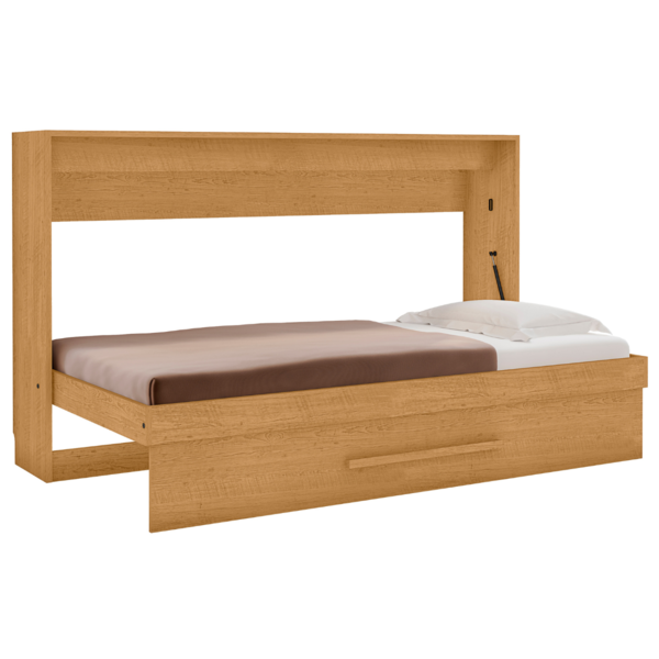 Cama Solteiro De Parede Com Colchão Maracaju Naturalle