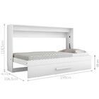 Cama Solteiro Dobrável Branca