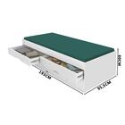 Cama Solteiro Dupla Bari Branco Gabrielli