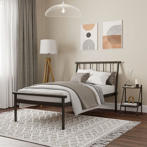 Cama Solteiro Em Aço Begônia Cabecasa Madeiraoriginals Estanho