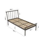 Cama Solteiro Em Aço Begônia Cabecasa Madeiraoriginals Estanho