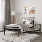 Cama Solteiro Em Aço Begônia Cabecasa Madeiraoriginals Preto