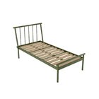 Cama Solteiro Em Aço Begônia Cabecasa Madeiraoriginals Verde