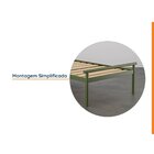 Cama Solteiro Em Aço Begônia Cabecasa Madeiraoriginals Verde
