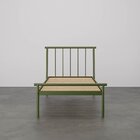 Cama Solteiro Em Aço Begônia Cabecasa Madeiraoriginals Verde