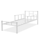 Cama Solteiro Em Aço Tubular Grade De Segurança Integrada Bra