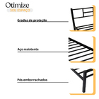 Cama Solteiro Em Aço Tubular Reforçada Resistente Quarto