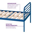 Cama Solteiro Em Ferro Aço Carbono Tubular Teko Casatema Made