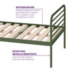 Cama Solteiro Em Ferro Aço Carbono Tubular Teko Casatema Made