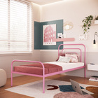 Cama Solteiro Em Ferro Juliet Rosa Bebê