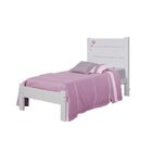 Cama Solteiro Em Madeira Maciça Branca