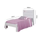 Cama Solteiro Em Madeira Maciça Branca