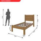 Cama Solteiro Em Madeira Maciça Imbuia