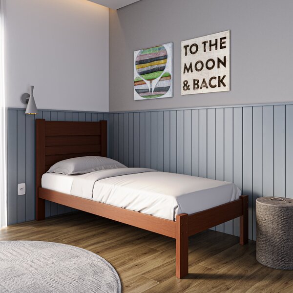 Cama Solteiro Em Madeira Maciça Lara Castanho